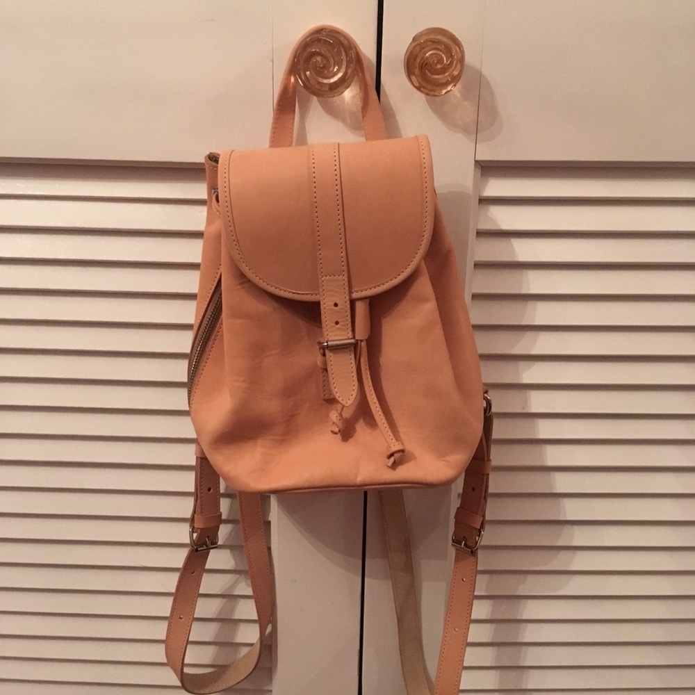 ITALIAN Never Used Pink Leather Mini Backpack